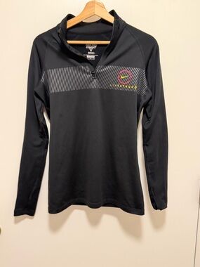 Nike Pro Combat Black Quarter-Zip Compression Top livestrong size Medium